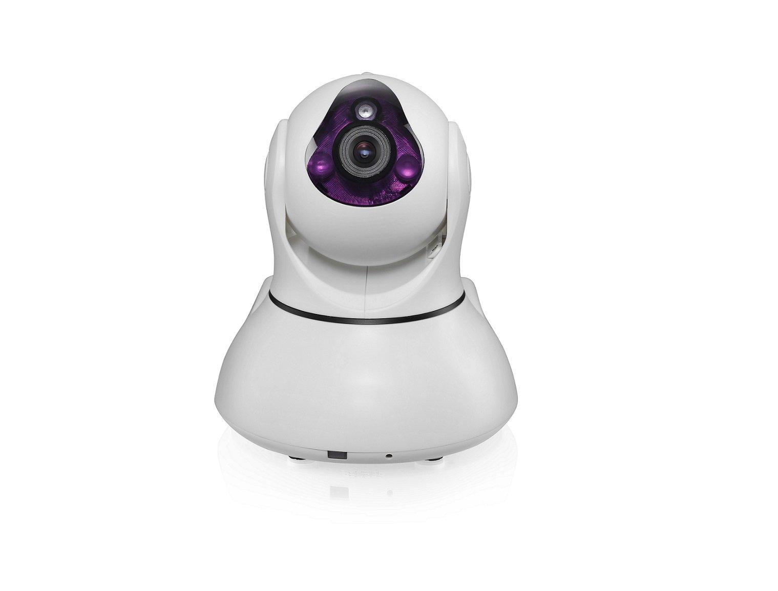 Поворотная Wi Fi видеокамера с функцией сигнализации и с поддержкой беспроводных охранных датчиков E-Robot PT100